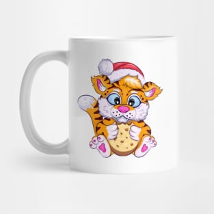 Cartoon Tiger with Cookies. Mug